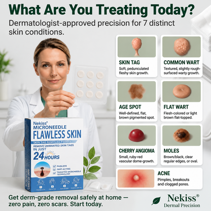 💕👩🏻‍⚕️ 𝐎𝐟𝐟𝐢𝐜𝐢𝐚𝐥 𝐒𝐭𝐨𝐫𝐞 | 𝑵𝐞𝒌𝐢𝐬𝐬® 🌿 𝐁𝐨𝐭𝐚𝐧𝐢𝐜𝐚𝐥 𝐌𝐢𝐜𝐫𝐨𝐧𝐞𝐞𝐝𝐥𝐞 𝐇𝐲𝐝𝐫𝐨𝐜𝐨𝐥𝐥𝐨𝐢𝐝 𝐏𝐚𝐭𝐜𝐡 (𝐅𝐨𝐫 𝐒𝐤𝐢𝐧 𝐓𝐚𝐠𝐬, 𝐒𝐦𝐚𝐥𝐥 𝐒𝐤𝐢𝐧 𝐆𝐫𝐨𝐰𝐭𝐡𝐬, 𝐖𝐚𝐫𝐭𝐬, 𝐌𝐨𝐥𝐞𝐬, 𝐀𝐠𝐞 𝐒𝐩𝐨𝐭𝐬 & 𝐏𝐢𝐠𝐦𝐞𝐧𝐭𝐚𝐭𝐢𝐨𝐧 𝐂𝐨𝐧𝐜𝐞𝐫𝐧𝐬)